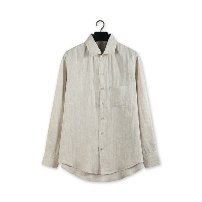 loro piana andré classic linen creased shirt